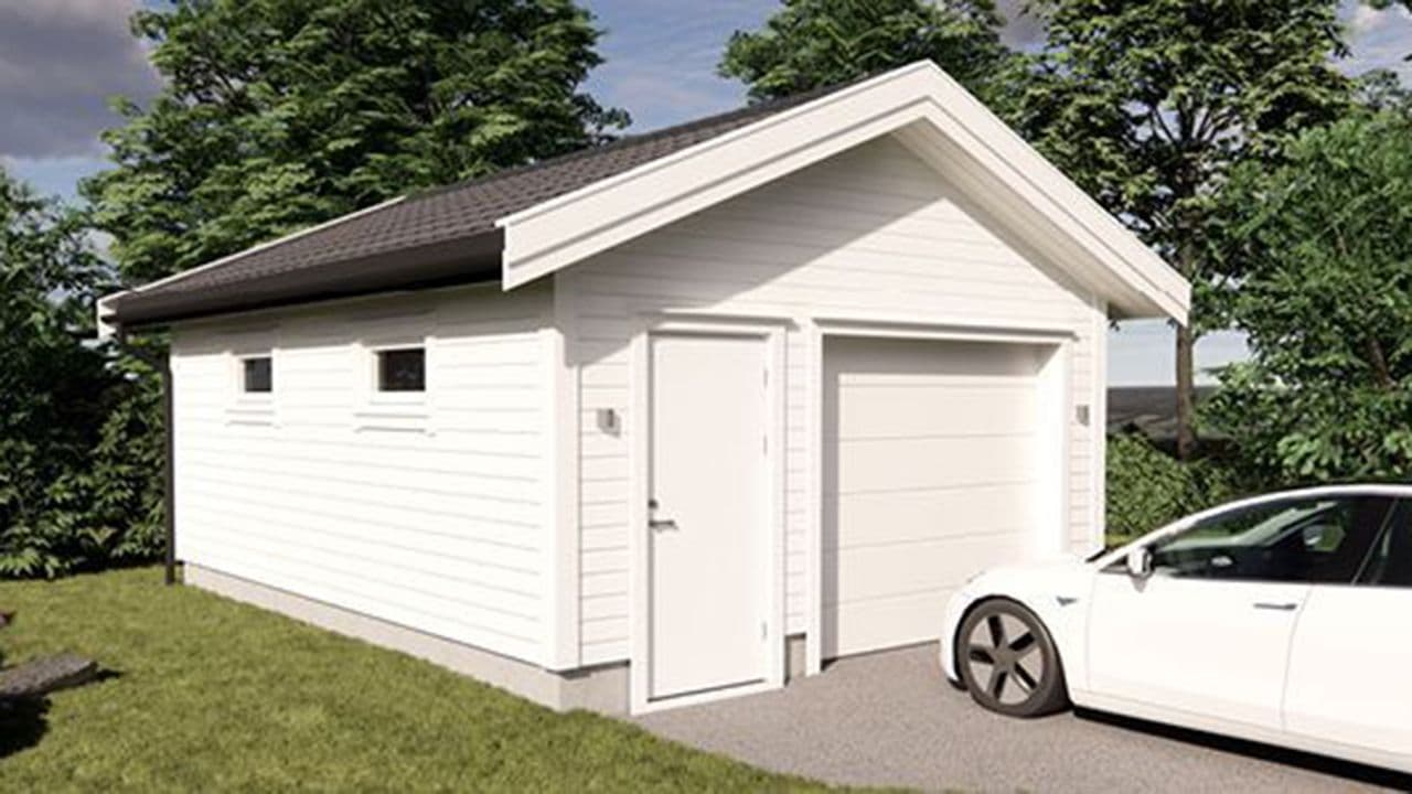 Garasje 2: Bred enkelgarasje