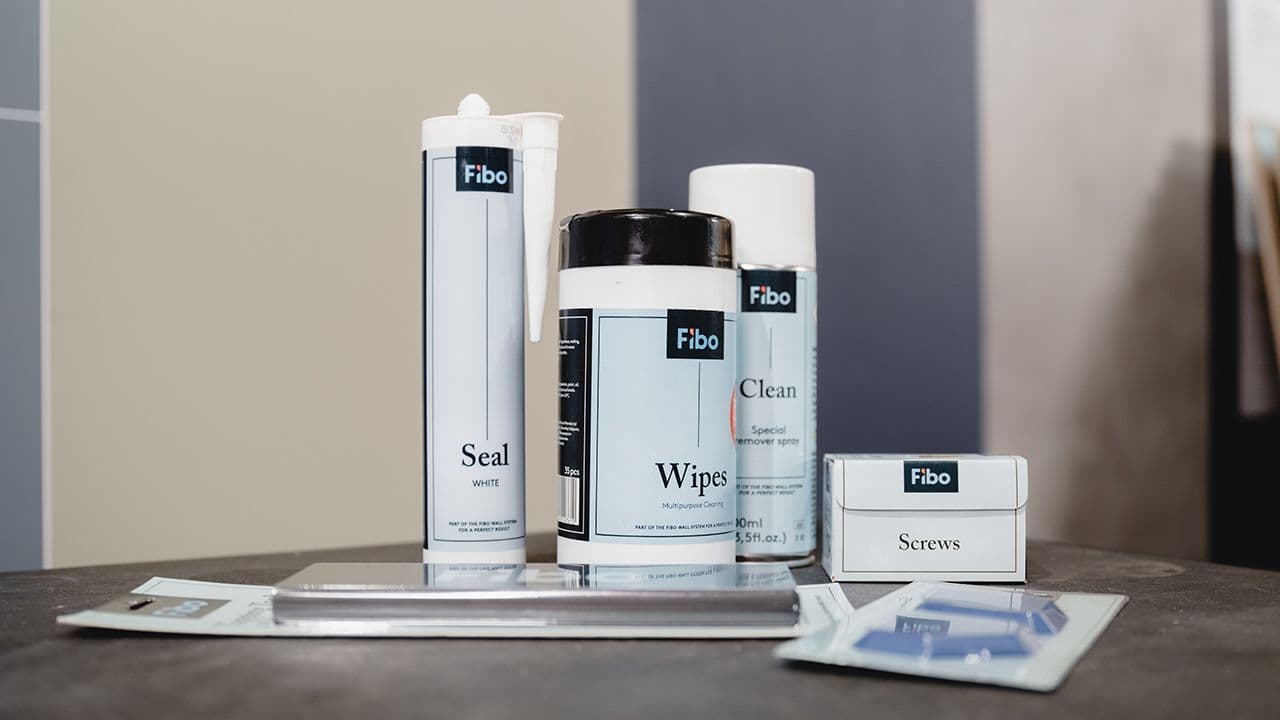 Fibo monteringsprodukter til baderomsplater.
